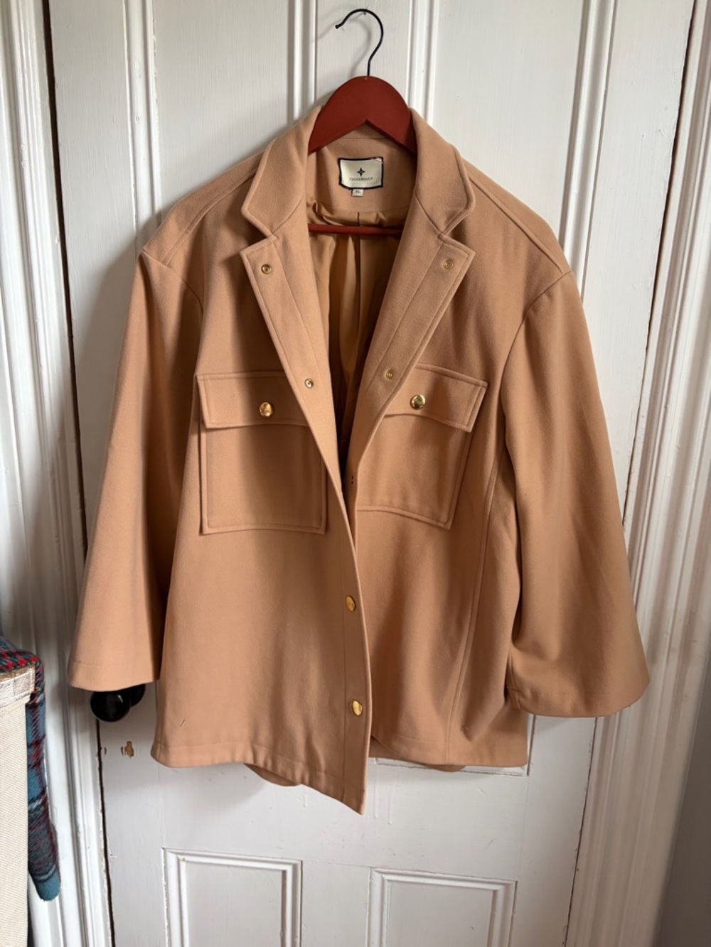Tuckernuck Camel Utility Blazer with Gold Buttons